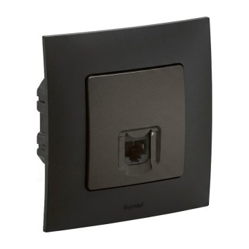 Legrand - Prise Ethernet RJ45 avec cadre NILOE, noire