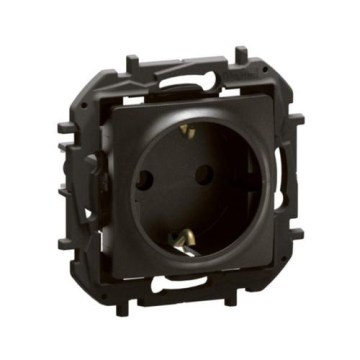 Legrand - Prise SCHUKO murale sans enjoliveur NILOE 250V noire