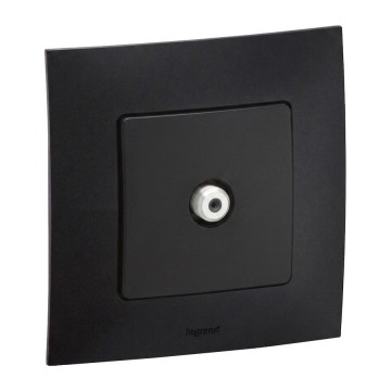 Legrand - Prise TV NILOE avec cadre, noire