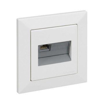 Legrand - RJ45 Ethernet-wandcontactdoos met SUNO-afdekraam, wit