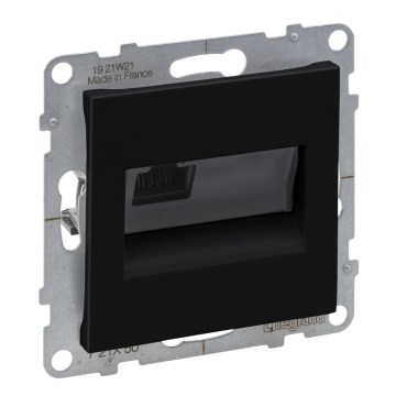 Legrand - RJ45 Ethernet-wandcontactdoos zonder afdekraam SUNO zwart