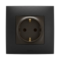 Legrand - SCHUKO huishoudelijk stopcontact met NILOE afdekraam 250V zwart