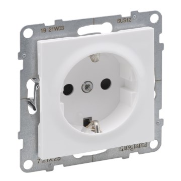 Legrand - SCHUKO-stopcontact voor huishoudelijk gebruik zonder afdekraam SUNO 250V wit