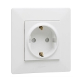 Legrand - SCHUKO-wandcontactdoos voor huishoudelijk gebruik met afdekraam NILOE STEP 250V wit
