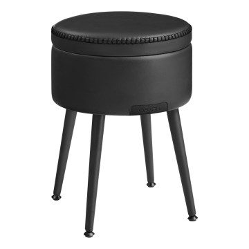 Leren kruk CORE zwart