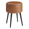 Leren poef CORE cognac