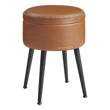 Leren poef CORE cognac