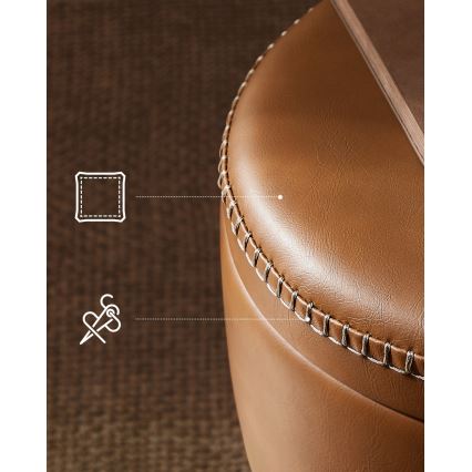Leren poef CORE cognac