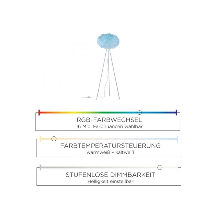 Leuchten Direkt 11212-16 - LED RGBW Dimbare staande lamp NAOMI LED/10W/230V 2700-5000K Wi-Fi TUYA + afstandsbediening