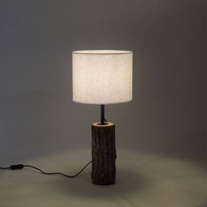 Leuchten Direkt 11233-79 - Bureaulamp BARK 1xE27/40W/230V hout