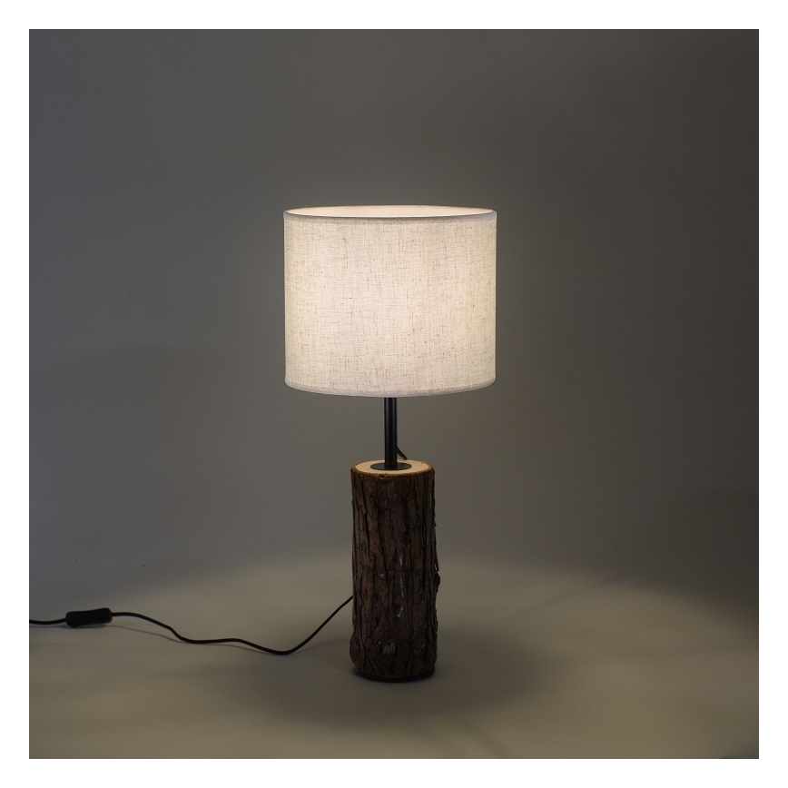 Leuchten Direkt 11233-79 - Bureaulamp BARK 1xE27/40W/230V hout