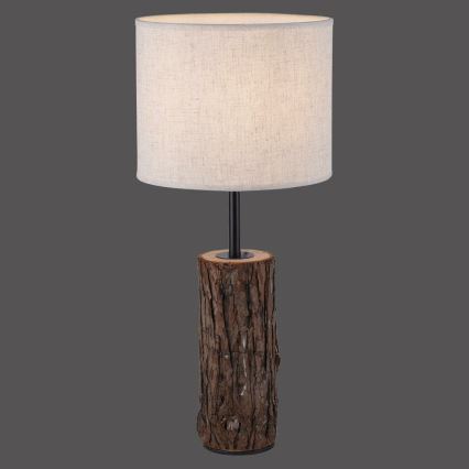 Leuchten Direkt 11233-79 - Bureaulamp BARK 1xE27/40W/230V hout