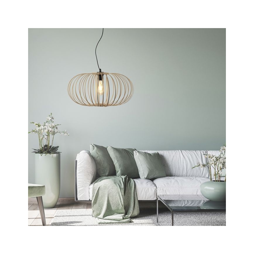 Leuchten Direkt 11409-79 - Hanglamp aan een koord RACOON 1xE27/40W/230V bamboe