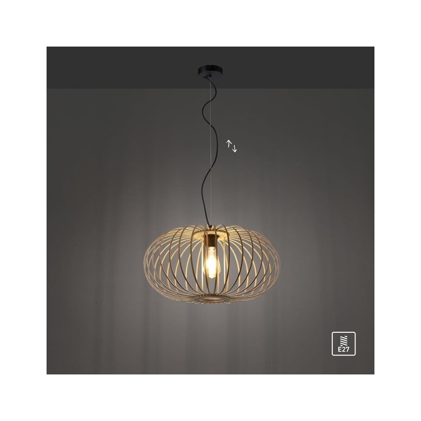 Leuchten Direkt 11409-79 - Hanglamp aan een koord RACOON 1xE27/40W/230V bamboe