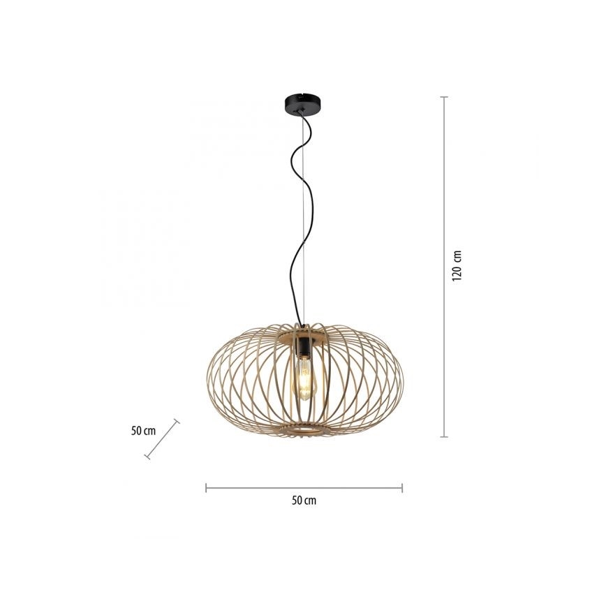 Leuchten Direkt 11409-79 - Hanglamp aan een koord RACOON 1xE27/40W/230V bamboe