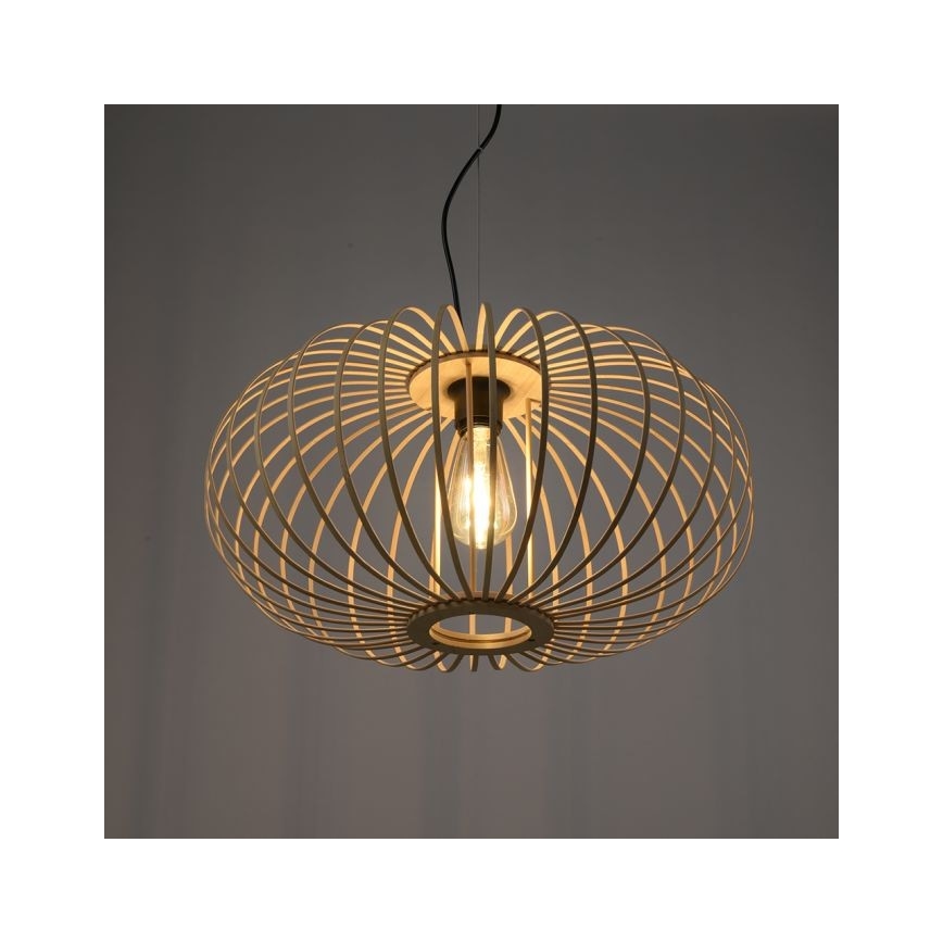 Leuchten Direkt 11409-79 - Suspension filaire RACOON 1xE27/40W/230V bambou