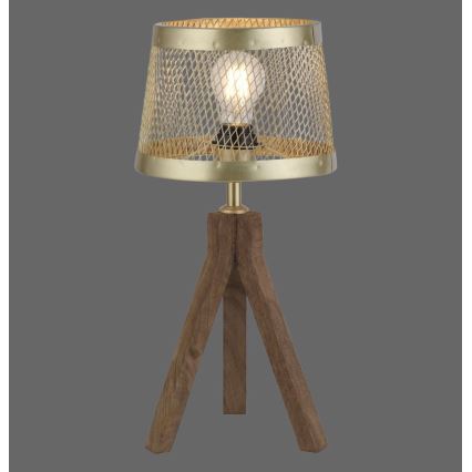 Leuchten Direkt 11423-60 - Lampe de table FREDERIK 1xE27/60W/230V mango arbre