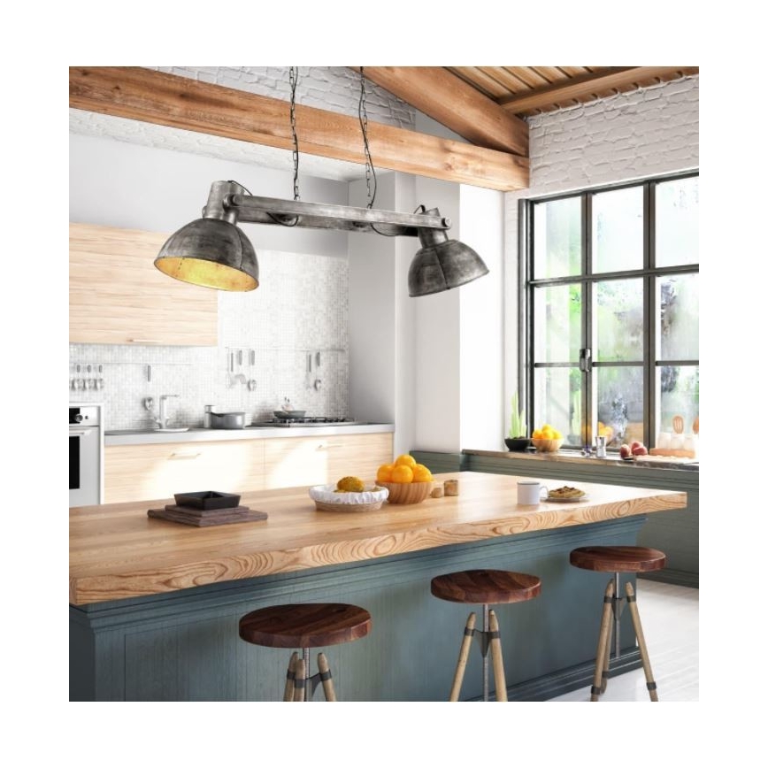 Leuchten Direkt 11483-77 - Hanglamp aan een koord SAMIA 2xE27/25W/230V