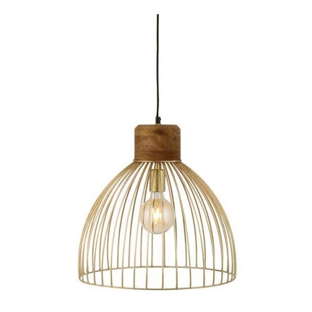 Leuchten Direkt 11489-60 - Suspension filaire ALAMI 1xE27/25W/230V mango arbre