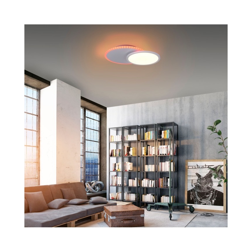 Leuchten Direkt 11662-16 - Dimbare LED RGB plafondlamp ARENDA LED/21W/230V + afstandsbediening