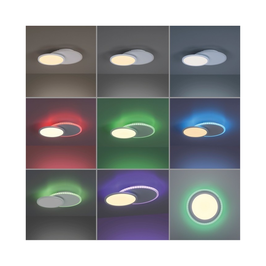 Leuchten Direkt 11662-16 - Dimbare LED RGB plafondlamp ARENDA LED/21W/230V + afstandsbediening