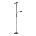 Leuchten Direkt 11709-18 - Lampadaire à intensité variable HANS LED/22W/230V + LED/4W