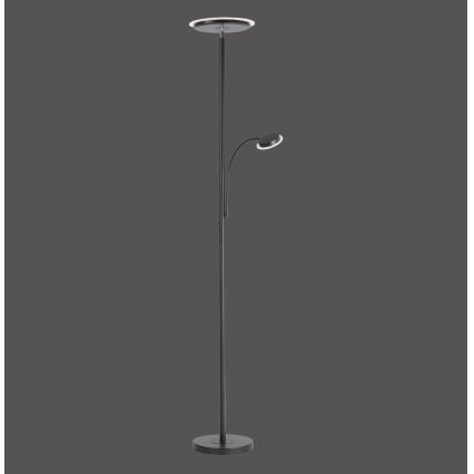 Leuchten Direkt 11709-18 - Lampadaire à intensité variable HANS LED/22W/230V + LED/4W