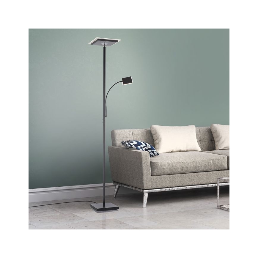 Leuchten Direkt 11710-18 - LED dimbare vloerlamp HANS LED/21,5W/230V + LED/4W
