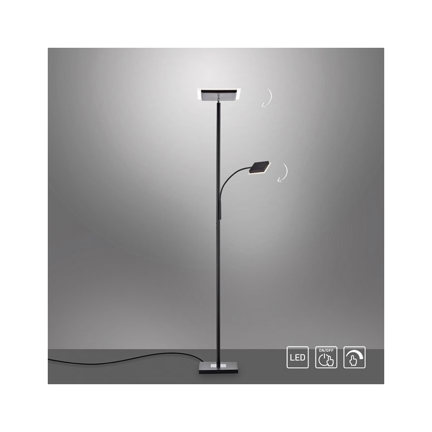 Leuchten Direkt 11710-18 - LED dimbare vloerlamp HANS LED/21,5W/230V + LED/4W