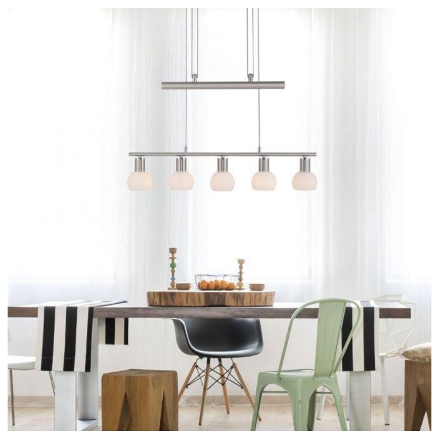 Leuchten Direkt 11939-55 - Hanglamp aan een koord BENEDIKT 5xE14/40W/230V