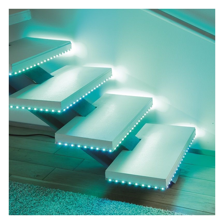 Leuchten Direkt 1210-70-BH - Dimbare LED RGB Strip TEANIA 3m 16,2W/12/230V + afstandsbediening