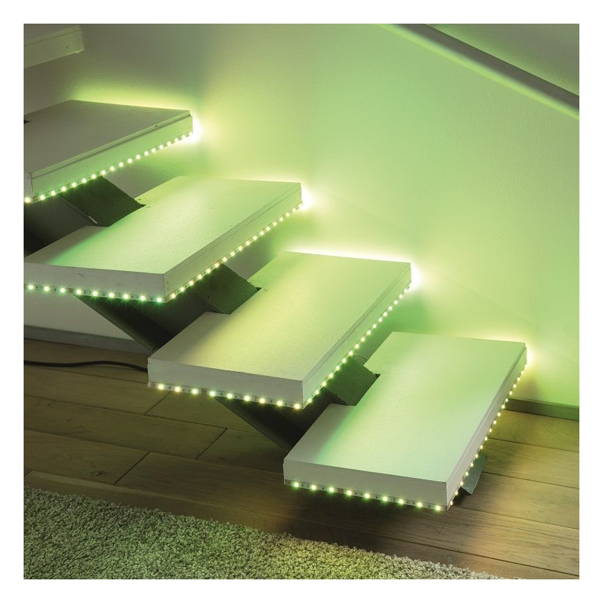 Leuchten Direkt 1210-70-BH - Dimbare LED RGB Strip TEANIA 3m 16,2W/12/230V + afstandsbediening