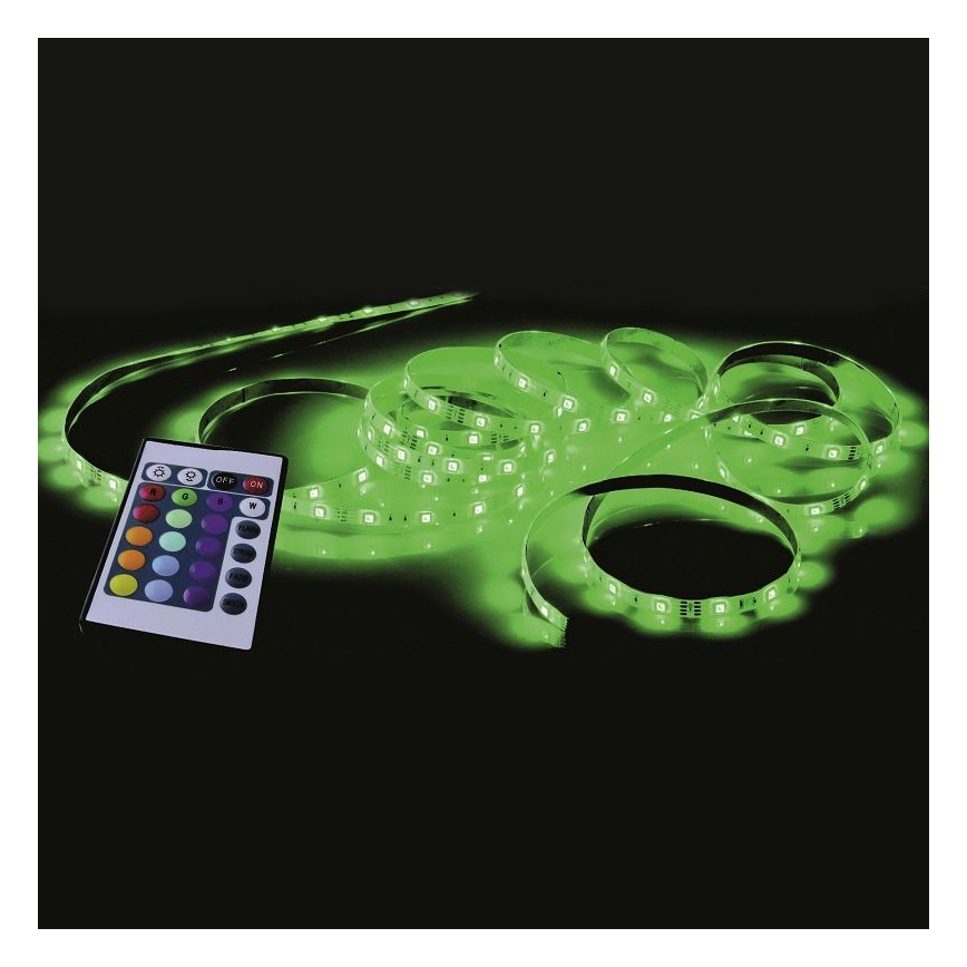 Leuchten Direkt 1210-70-BH - Dimbare LED RGB Strip TEANIA 3m 16,2W/12/230V + afstandsbediening