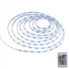 Leuchten Direkt 1210-70-BH - Dimbare LED RGB Strip TEANIA 3m 16,2W/12/230V + afstandsbediening