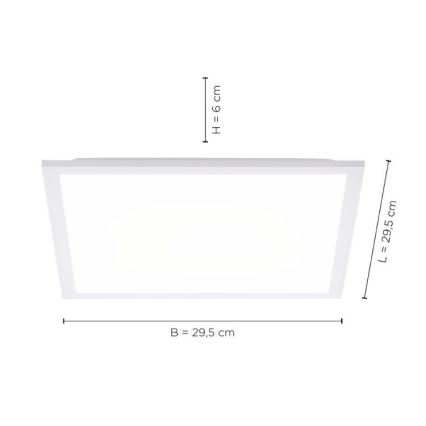 Leuchten Direkt 12200-16 - LED Plafond Lamp FLAT LED/17W/230V