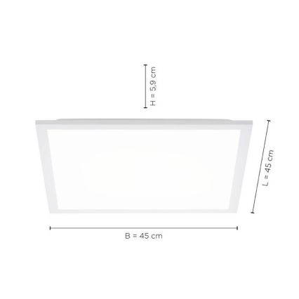 Leuchten Direkt 12201-16 - Plafonnier FLAT LED/22W/230V