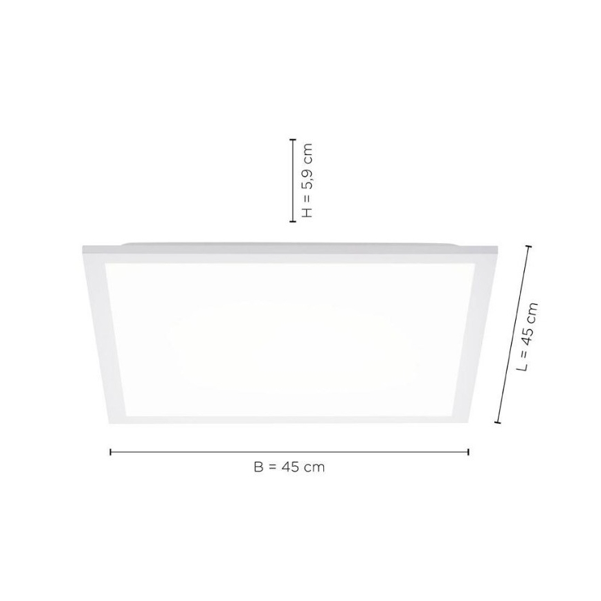 Leuchten Direkt 12201-16 - Plafonnier FLAT LED/22W/230V