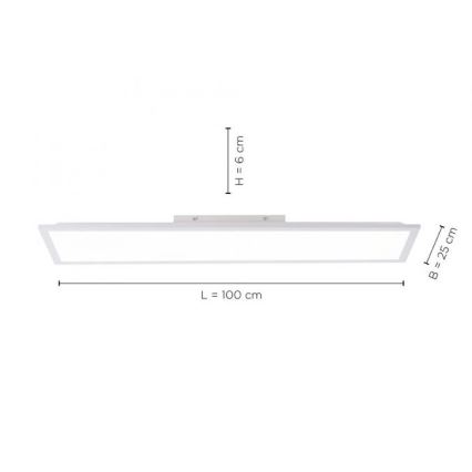 Leuchten Direkt 12204-16 - Plafonnier monté en surface FLAT LED/24W/230V