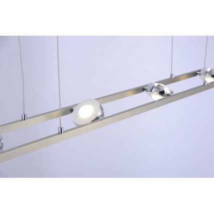 Leuchten Direkt 12470-55 - Dimbare LED RGB Hanglamp aan een koord OPTI 8xLED/3W/230V + afstandsbediening