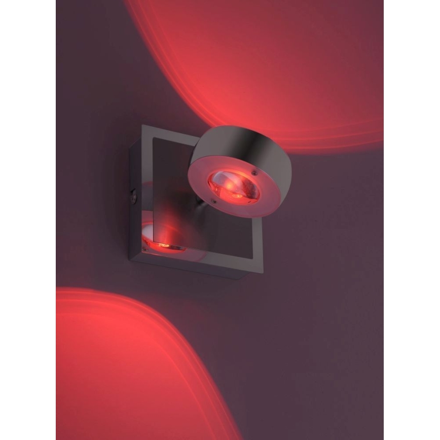 Leuchten Direkt 12471-55 - Dimbare LED RGBW Wand Spot OPTI LED/6W/230V 2700-5000K + afstandsbediening
