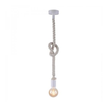 Leuchten Direkt 13572-16 - Hanglamp aan een koord DIY 1xE27/10W/230V wit