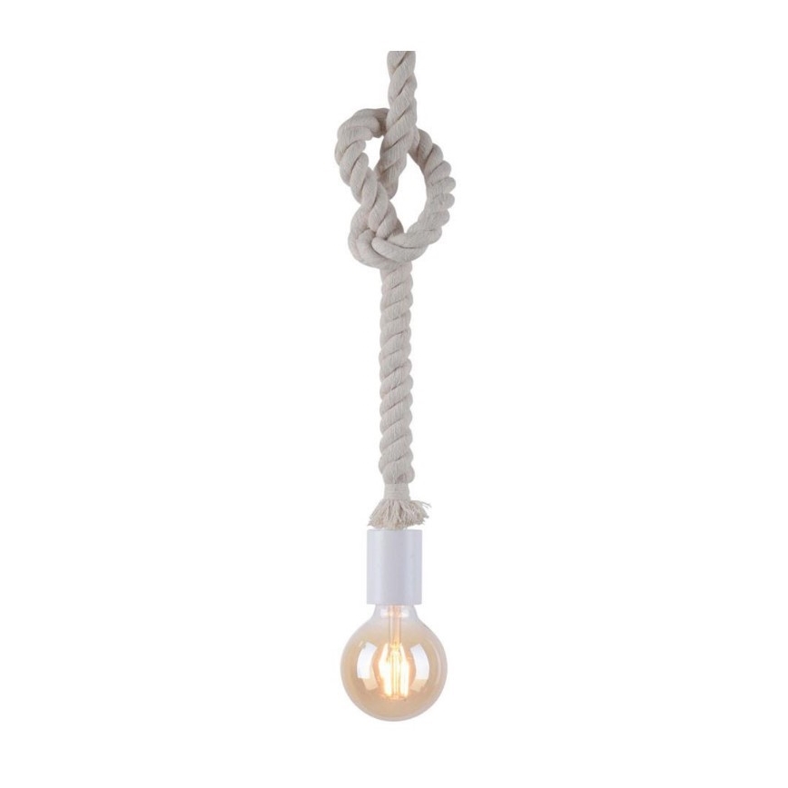 Leuchten Direkt 13572-16 - Hanglamp aan een koord DIY 1xE27/10W/230V wit
