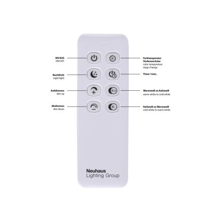 Leuchten Direkt 14017-55 - Plafonnier LED à intensité variable IVEN 2xLED/20W/230V + télécommande