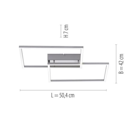 Leuchten Direkt 14018-55 - LED Plafondlamp dimbaar IVEN 2xLED/15W/230V