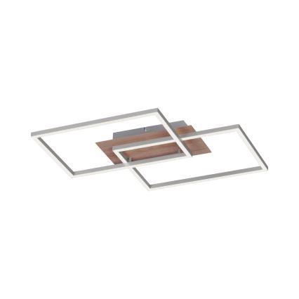 Leuchten Direkt 14018-78 - Plafonnier à intensité variable IVEN 2xLED/15W/230V chêne + télécommande