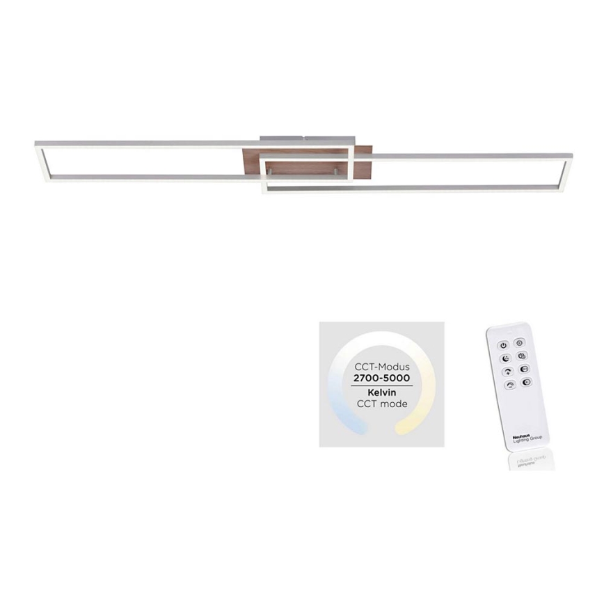 Leuchten Direkt 14019-78 - Plafonnier dimmable LED IVEN 2xLED/20W/230V + télécommande