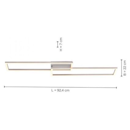 Leuchten Direkt 14023-55 - Dimbare LED Hanglamp voor Oppervlak Montage IVEN 2xLED/15,1W/230V