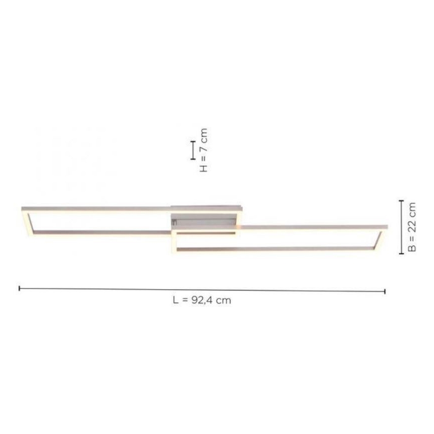 Leuchten Direkt 14023-55 - Dimbare LED Hanglamp voor Oppervlak Montage IVEN 2xLED/15,1W/230V