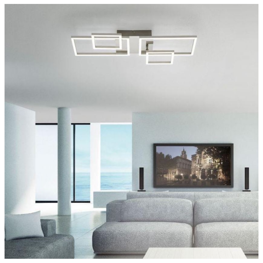 Leuchten Direkt 14030-55 - LED Hanglamp voor Oppervlak Montage IVEN 2xLED/12W/230V + 2xLED/5,5W