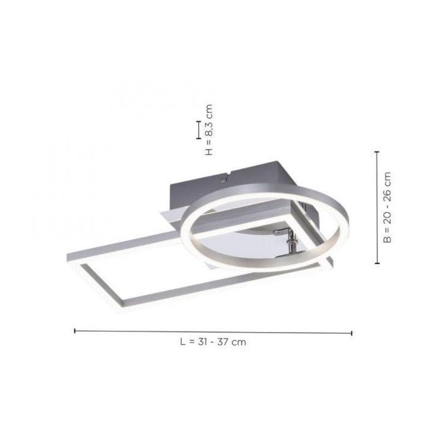 Leuchten Direkt 14031-55 - LED Plafond Lamp IVEN LED/18W/230V